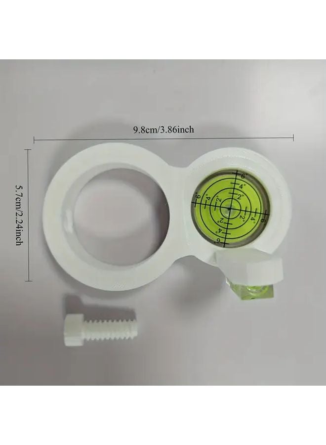 White Self Calibrating Level Tool With Plumb Bob Horizontal Vertical Ergonomic DIY - Image 4