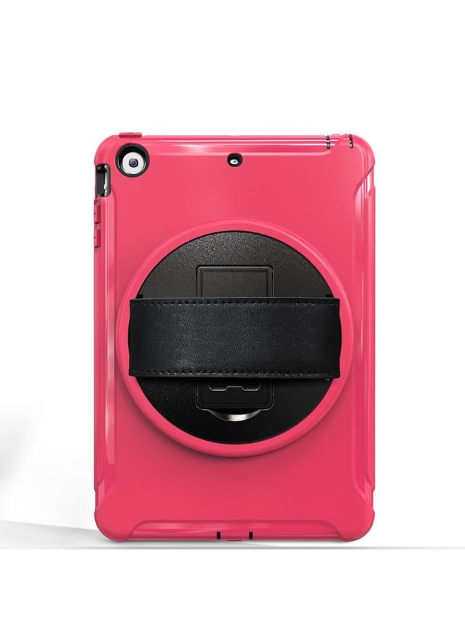 زبون جراب لجهاز iPad mini 3 و2 و1، غطاء واقٍ من البولي كربونات والبولي يوريثين الحراري، قابل للدوران 360 درجة، مع حامل وحزام يد - Image 2