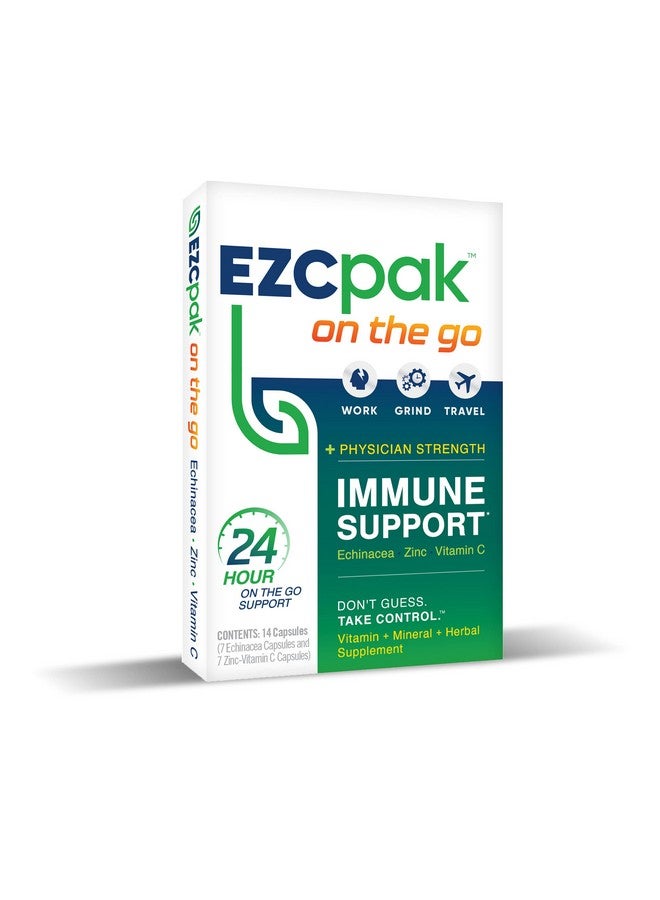EZC Pak معزز نظام المناعة أثناء التنقل مع الإخيناسيا وفيتامين C والزنك لدعم المناعة - Image 1