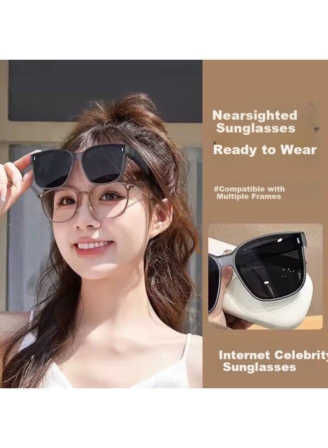 Fenchi Sungl Clip-on For Nearsightedness, Polarized Sungl For Men And Women, Ultra-light Specialized Driving Uv Protection Large Frame Trendy - Image 1