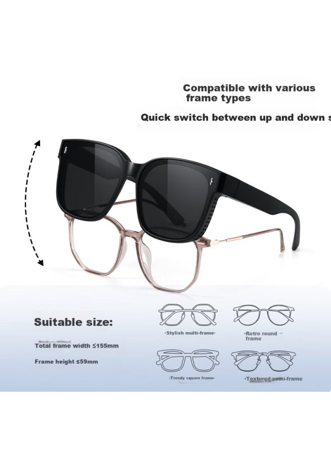 Fenchi Sungl Clip-on For Nearsightedness, Polarized Sungl For Men And Women, Ultra-light Specialized Driving Uv Protection Large Frame Trendy - Image 2