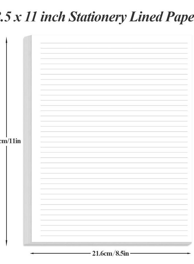 Yaridar Unpunched Line Paper - 100 Sheets/200 Pages Loose Leaf Paper Line Refills, Letter Size Paper, 100gsm White Paper, 8.5" x 11" - Image 4