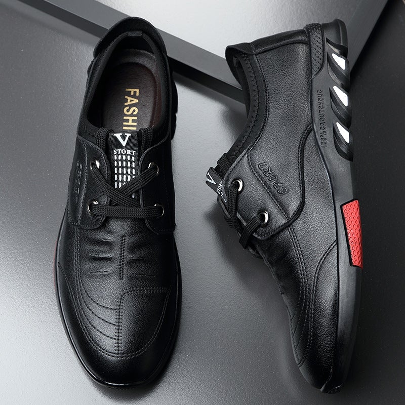 Men'S Shoes Casual Shoes Soft Cowhide Leather Breathable Korean Men'S Leather Shoes Invisible Hidden Height Increasing Men'S Shoes - Image 5