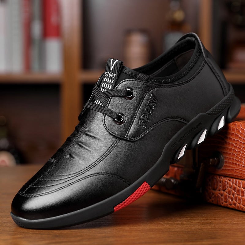 Men'S Shoes Casual Shoes Soft Cowhide Leather Breathable Korean Men'S Leather Shoes Invisible Hidden Height Increasing Men'S Shoes - Image 2