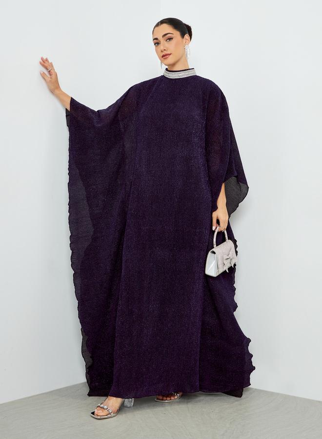 أميرة قفطان بليسيه بياقة كريستال - Image 2