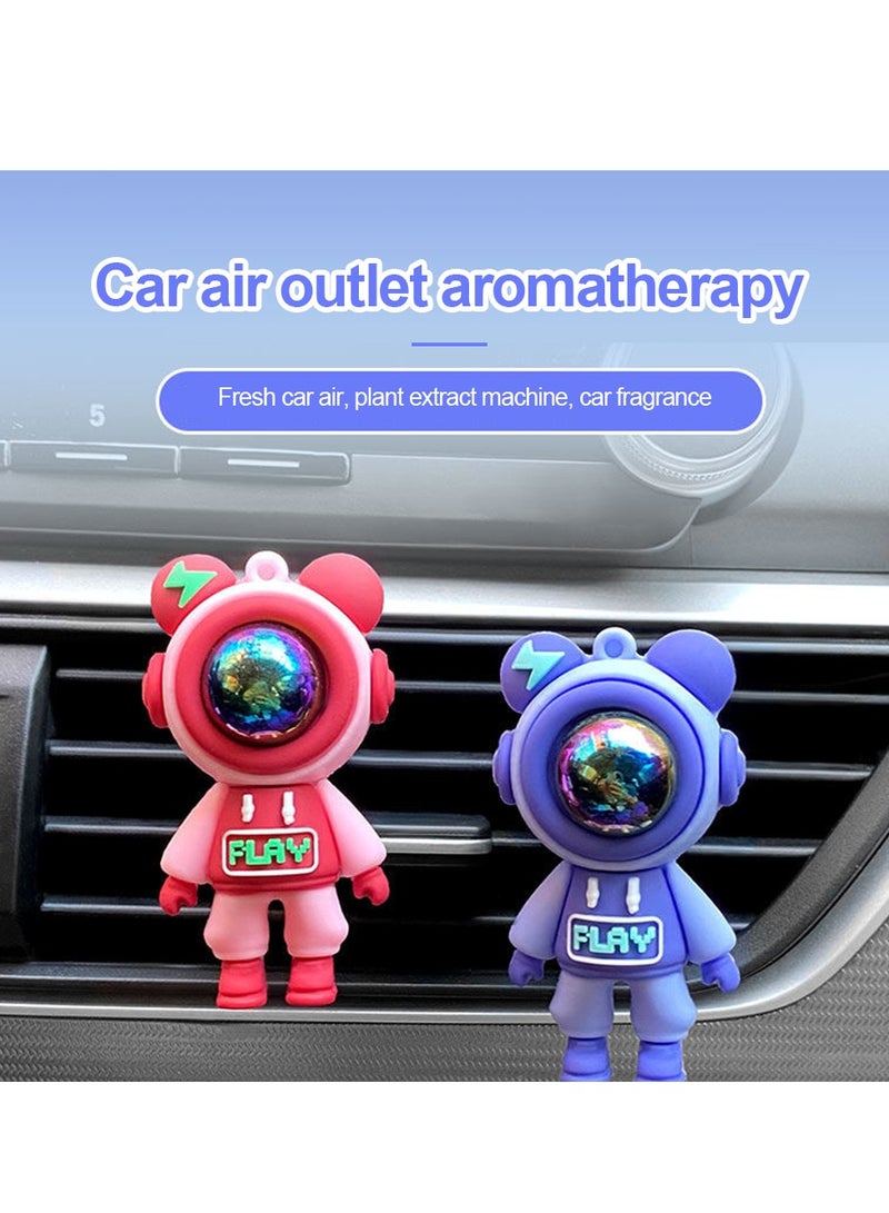 AROAQ Car Air Freshener, Car Air Outlet Perfume Clip, Long Lasting Aromatherapy Car Fragrance Diffuser, Cartoon Astronaut Air Freshener For Fragrance And Interior Decoration, (1pc, Black) - Image 4