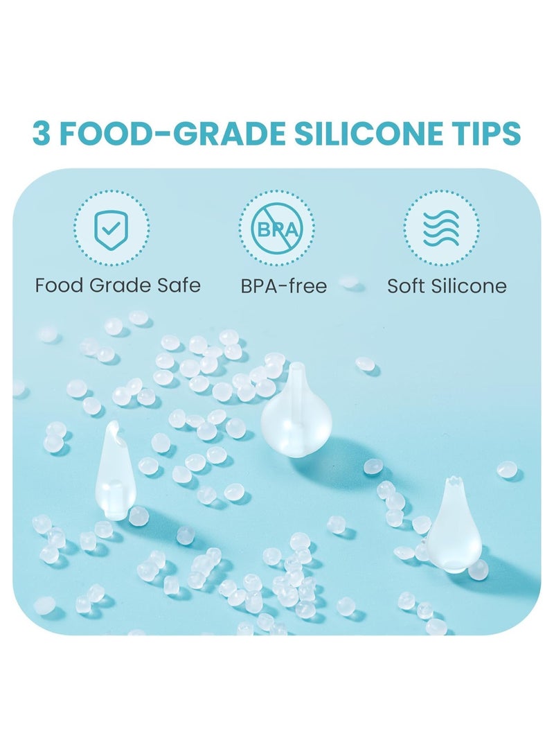 SYOSI 1 قطعة منظف أنف تلقائي مع نصائح أنف سيليكون و 6 مستويات من الشفط، وظيفة مهدئة قابلة للشحن محمولة - Image 4