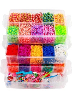 Mumoo Bear 15000 Rubber Bands Kit, Bracelet Making Set, Kids Art Crafts Jewelry Starter Kit With Storage Cases  - Image 1