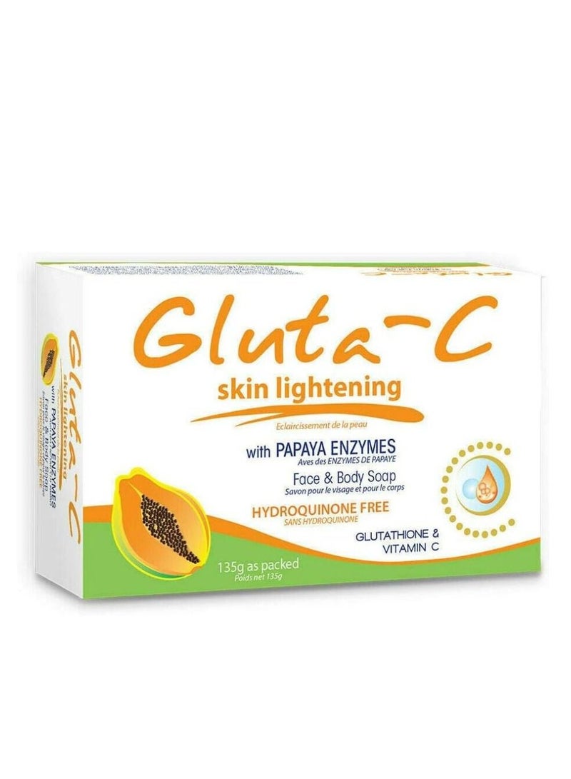 غلوتا سي صابون الجسم لتفتيح البشرة بأنزيمات البابايا 135 جرام 2 قطعة - Image 4