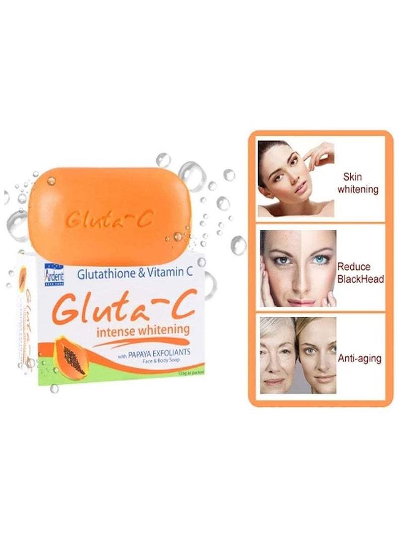 غلوتا سي صابون الجسم لتفتيح البشرة بأنزيمات البابايا 135 جرام 2 قطعة - Image 3