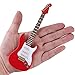 Dselvgvu Wooden Miniature Electric Guitar with Stand and Case Mini Musical Instrument Electric Guitar Replica Collectible Figurines Model Home Decoration Display Ornament Red 709x227x054 - Image 4