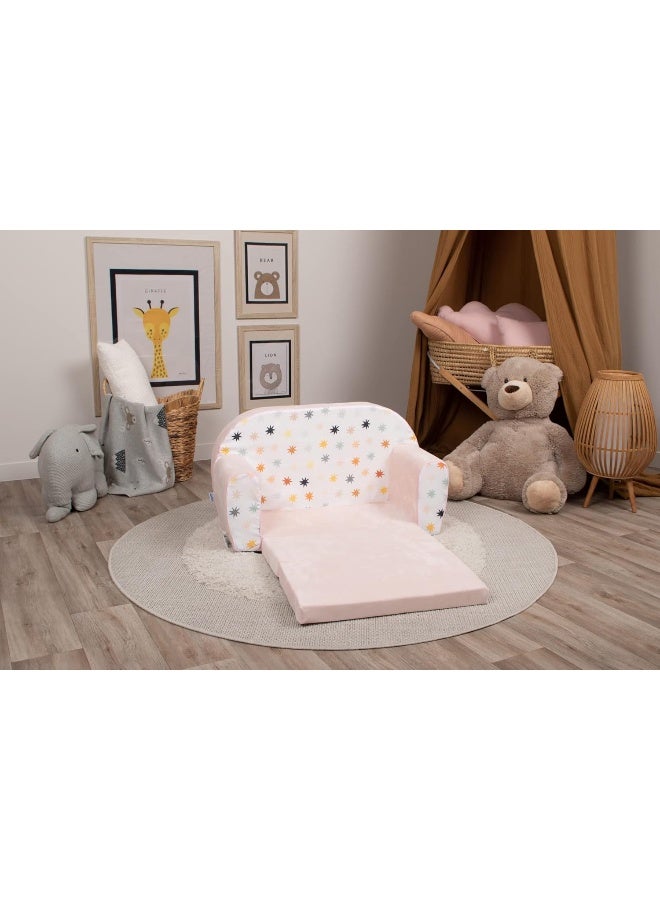 Delsit Kids Couch for Toddlers - 2 in 1 Convertible Foam Sofa to Lounger, Comfy Flip Out Lounge Chair for Children, Made in Europe - Image 4
