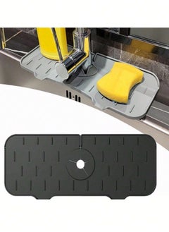 Generic "Silicone Kitchen Sink Mat – Faucet Splash Guard for Drainage & Protection, Drip Tray for Drying Dishes, Sponge Holder for Kitchen & Bathroom, Single Piece, Random Color"  - Image 1