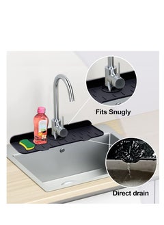 Generic "Silicone Kitchen Sink Mat – Faucet Splash Guard for Drainage & Protection, Drip Tray for Drying Dishes, Sponge Holder for Kitchen & Bathroom, Single Piece, Random Color"  - Image 3