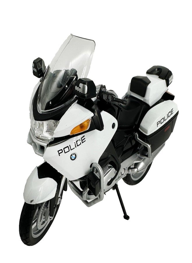 Welly Die Cast BMW R1200 RT Police Motorcycle, 1:18 Scale, Collectible Model Dirt Bike - Image 2