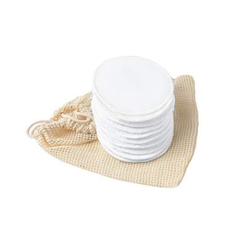 Reusable Cotton Rounds 10PCS 8 Cm Diameter Makeup Remover - Machine Washable with Laundry Bag Reusable Facial Cleansing Rounds for Daily Skincare - Image 1