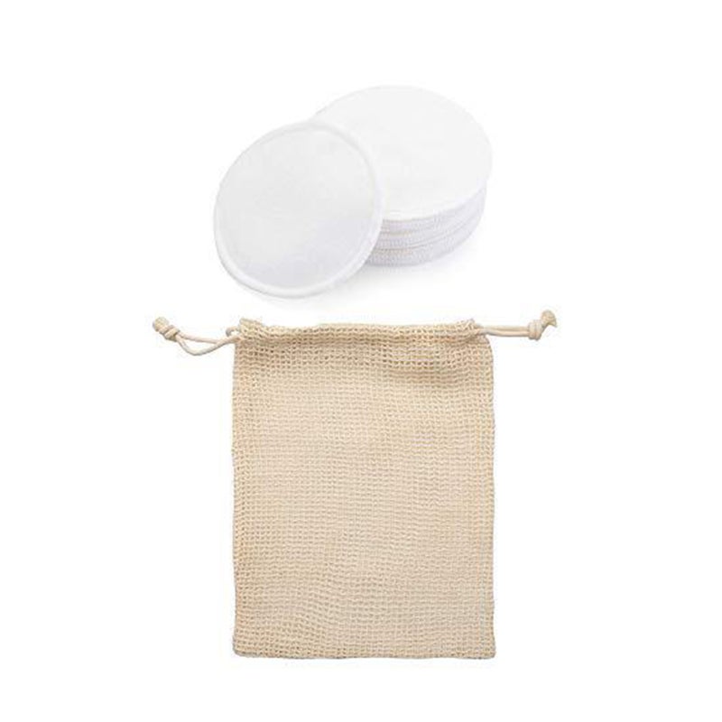 Reusable Cotton Rounds 10PCS 8 Cm Diameter Makeup Remover - Machine Washable with Laundry Bag Reusable Facial Cleansing Rounds for Daily Skincare - Image 2