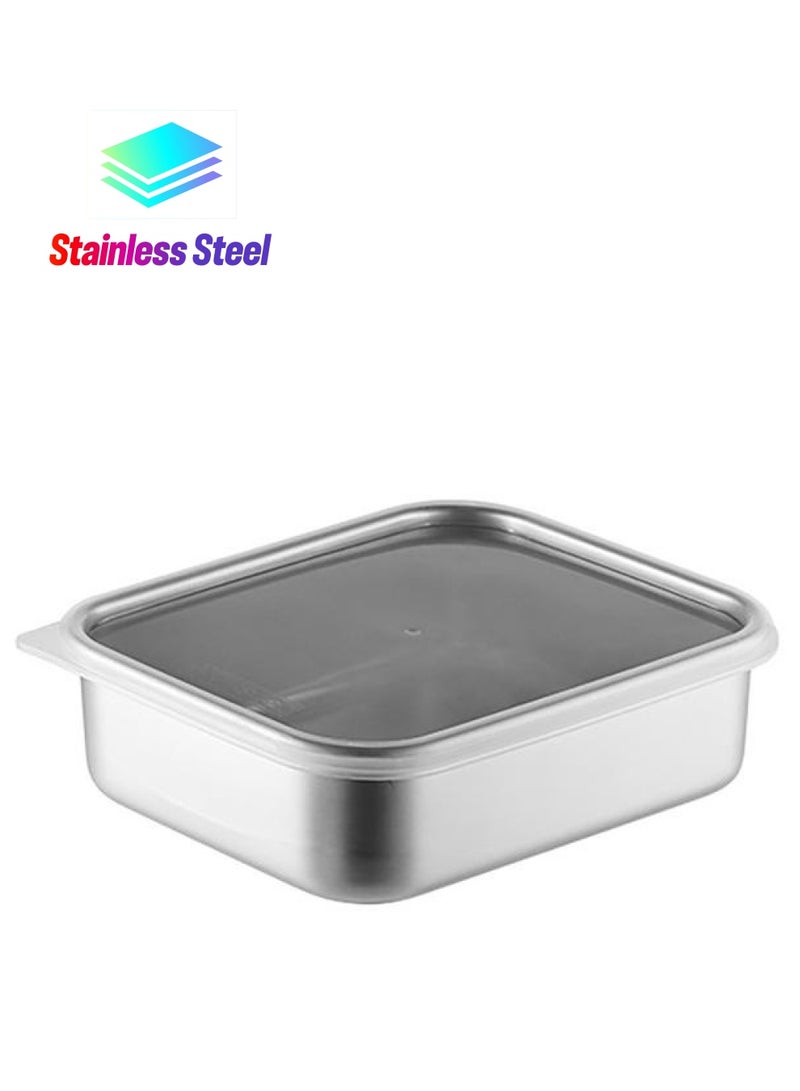 NIBEMINENT Stainless Steel Food Storage Container Food Grade Leakproof Food Containers with Lids for Home Kitchen 700ml  - Image 1