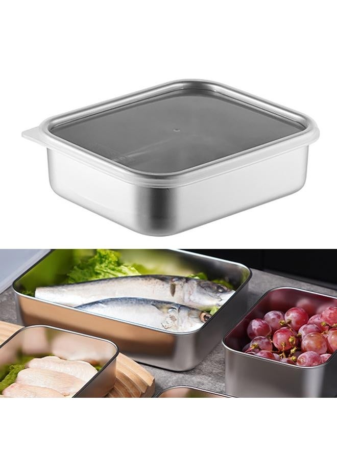 NIBEMINENT Stainless Steel Food Storage Container Food Grade Leakproof Food Containers with Lids for Home Kitchen 700ml  - Image 4