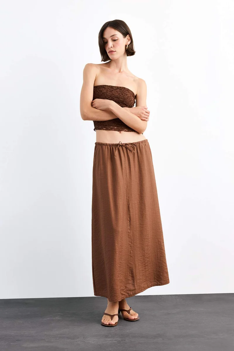 DeFacto Relax Fit Woven Elastic Band Skirt