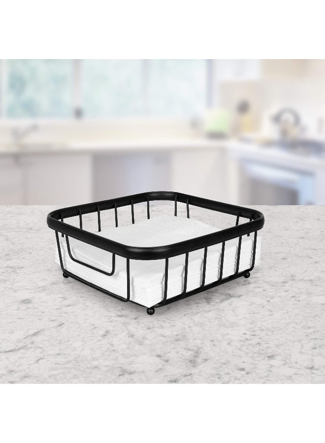 Spectrum 010591016458 Ashley Flat Napkin Holder, Black - Image 4