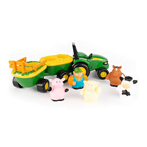 TOMY John Deere Animal Sounds Hayride Musical Tractor Toy - Musical Hayride Toddler Toys - Includes Farmer Figure, Tractor, and 4 Farm Animals - Toddler Music Toys - Ages 12 Months and Up - Image 1