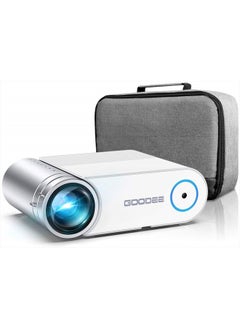 Projector, GooDee 2021 G500 Video Projector 6000L, 1080P and 200" Supported Portable Movie Projector with 50,000 Hrs Lamp Life, Home Theater Projector Compatible with TV Stick, HDMI, Phone (YG420)