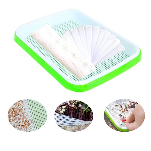 YumiDaya 16pcs Germinating Growing Sheets,Hydroponic Growing Silicone Mats. Fit for Plant Germination Tray and Mesh Sprouting Trays,Trays NOT Included (8.26 * 78") - Image 1