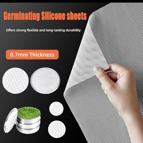 YumiDaya 16pcs Germinating Growing Sheets,Hydroponic Growing Silicone Mats. Fit for Plant Germination Tray and Mesh Sprouting Trays,Trays NOT Included (8.26 * 78") - Image 5