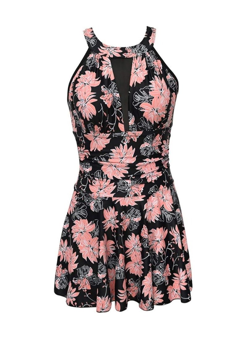 Generic - Women's One Pieces Swimsuit, Plus-Size Shaping Body Bikini, Swim Dresses, Women Swimwear, Beach Wear, with Flower Printed Pattern - Image 1
