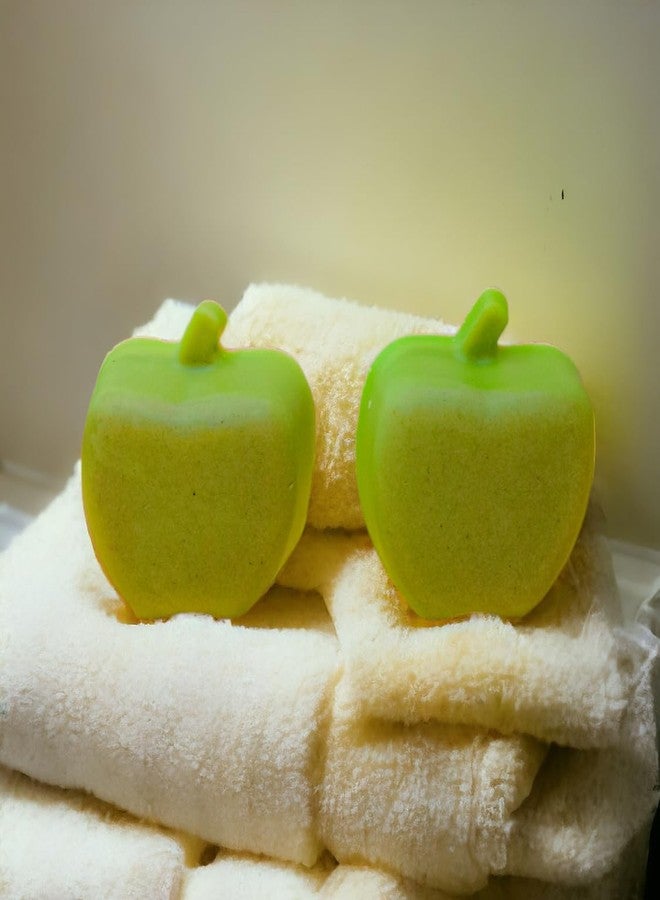 SERAAF Green Apple Soap, 35g x 4, made with Bentonite Clay for oily to combination skin, Organic, Antibacterial, Anti-inflammatory, Acne-Free Skin - Image 4
