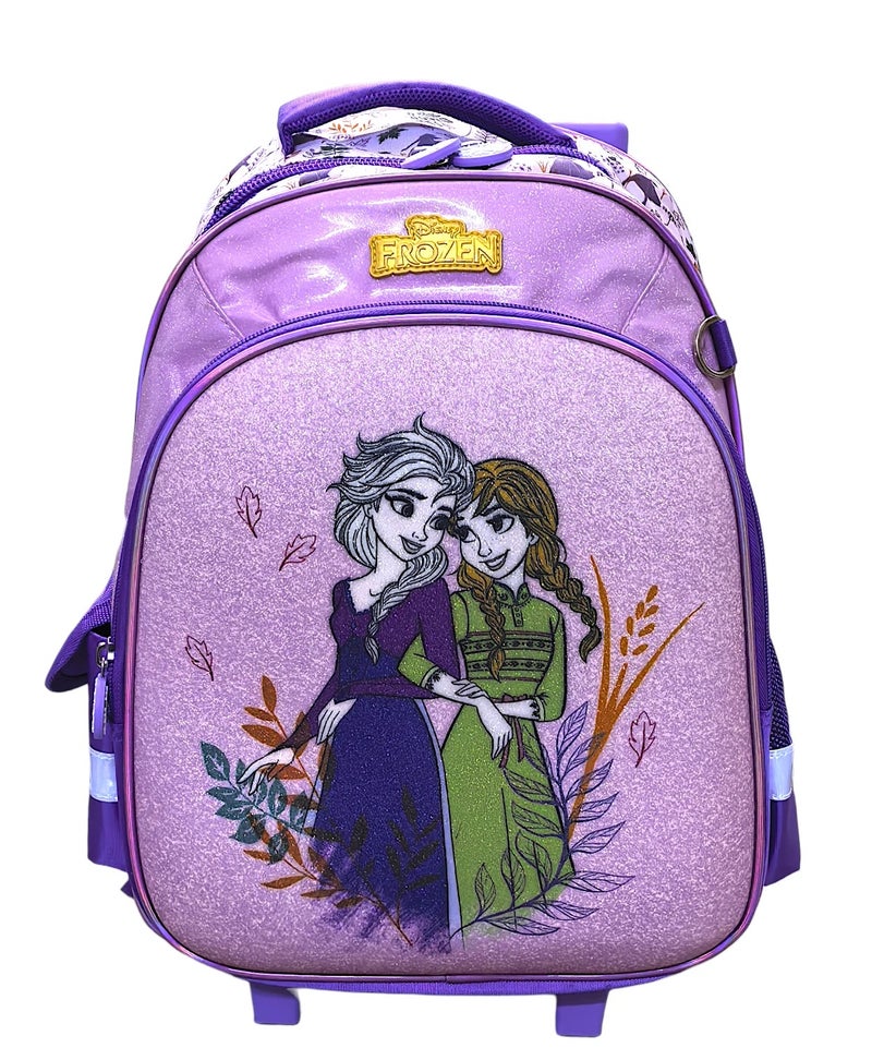 Disney FROZEN Frozen 5-in-1 Wheeled School Backpack for Kids (16-inch Trolley Bag with Lunch Box, Water Bottle, Pencil Case, and Lunch Box Storage Bag) - Image 5