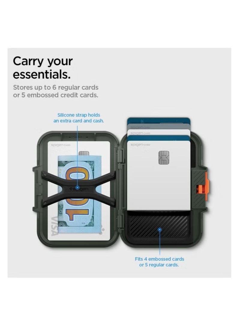 سبايجن حامل بطاقات مغناطيسي من Lockfit MagFit MagSafe Wallet [يتسع لما يصل إلى 6 بطاقات] لهاتف iPhone 16 Pro Max / 16 Pro / 16 Plus / 16 / iPhone 15/14/13/12 - أخضر M  - Image 3