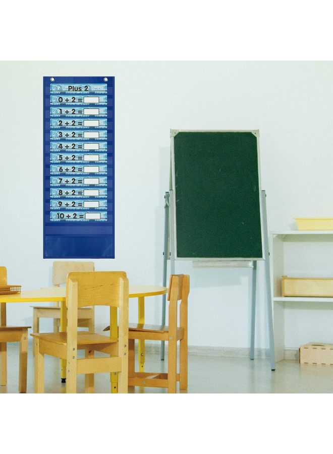 Standard Pocket Chats For Classroom Organizer Clear-Color:Blue-Specifications:32.5x89cm - Image 1