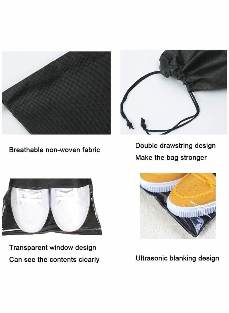 KASTWAVE Non-Woven Fabric Dustproof Shoe Bags with Drawstring for Travel - Image 5