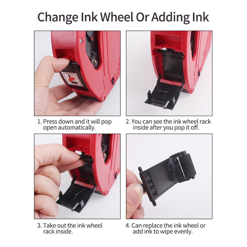 MX-5500EOS آلة تسعير يدوية بأرقام 8 خانات لصنع ملصقات تسعير مع رول ملصقات وفرشاة حبر للخدمات المكتبية والمحلات السوبرmärكت والتجزئة والمحلات الغذائية - Image 4