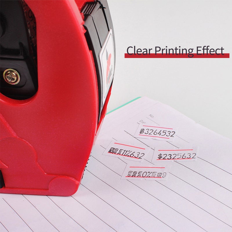 MX-5500EOS آلة تسعير يدوية بأرقام 8 خانات لصنع ملصقات تسعير مع رول ملصقات وفرشاة حبر للخدمات المكتبية والمحلات السوبرmärكت والتجزئة والمحلات الغذائية - Image 2