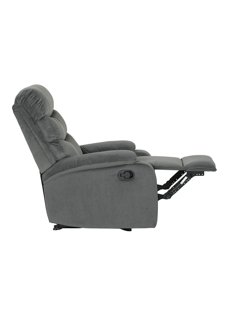 ROYALOAK Iris Single Seater Recliner Chair, Manual Reclining Sofa, Microfiber Upholstery, Tufted Backrest, Pillow-Top Armrests, Comfortable Living Room Chair - Image 3