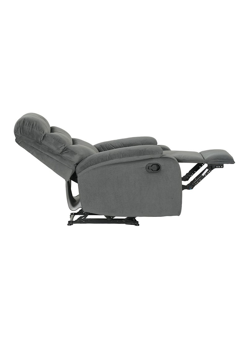 ROYALOAK Iris Single Seater Recliner Chair, Manual Reclining Sofa, Microfiber Upholstery, Tufted Backrest, Pillow-Top Armrests, Comfortable Living Room Chair - Image 4