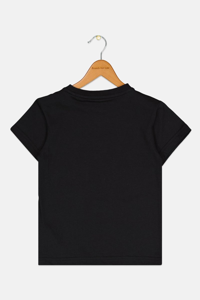 adidas Originals Kids Boy Sportswear Fit Short Sleeve Outdoor T Shirt, Black - Image 2