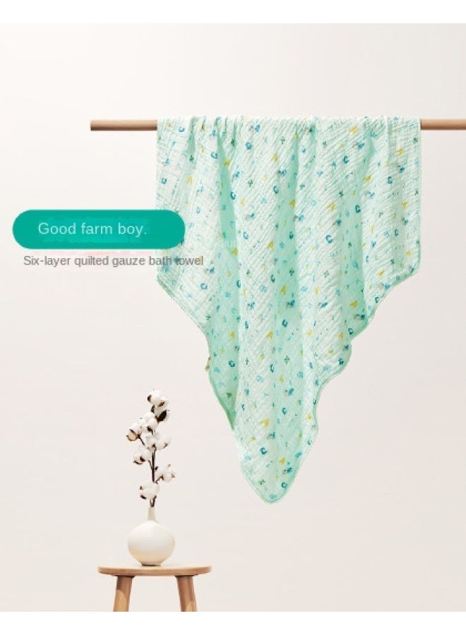 القطن الخالص 【منشفة متعددة الاستخدامات】 منشفة أطفال من الشاش القطني النقي، ناعمة وامتصاصية، منشفة استحمام كبيرة للمواليد الجدد - Image 1