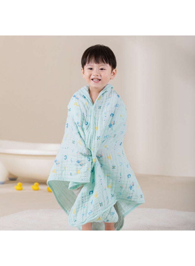 القطن الخالص 【منشفة متعددة الاستخدامات】 منشفة أطفال من الشاش القطني النقي، ناعمة وامتصاصية، منشفة استحمام كبيرة للمواليد الجدد - Image 4