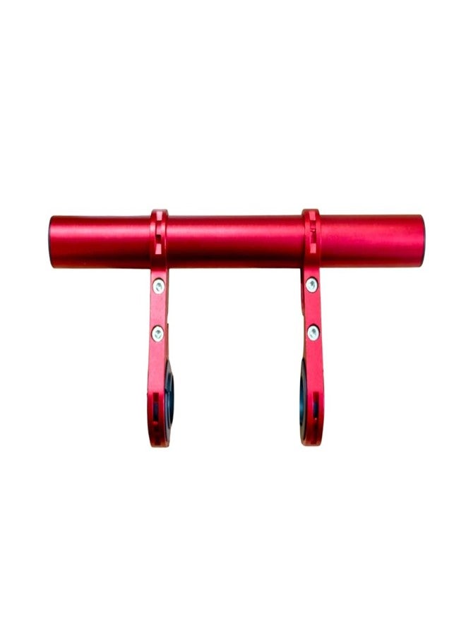 FCCRACING FCC Racing Aluminium Handlebar Extender Double Clamp Mount Red Bicycle Handle Grip (31.8 mm) - Image 1