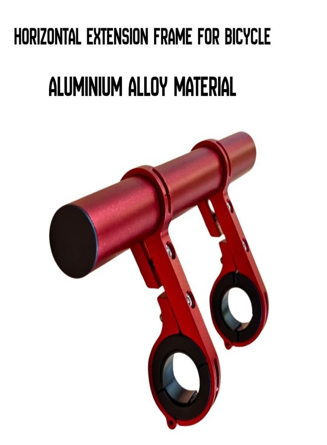 FCCRACING FCC Racing Aluminium Handlebar Extender Double Clamp Mount Red Bicycle Handle Grip (31.8 mm) - Image 3