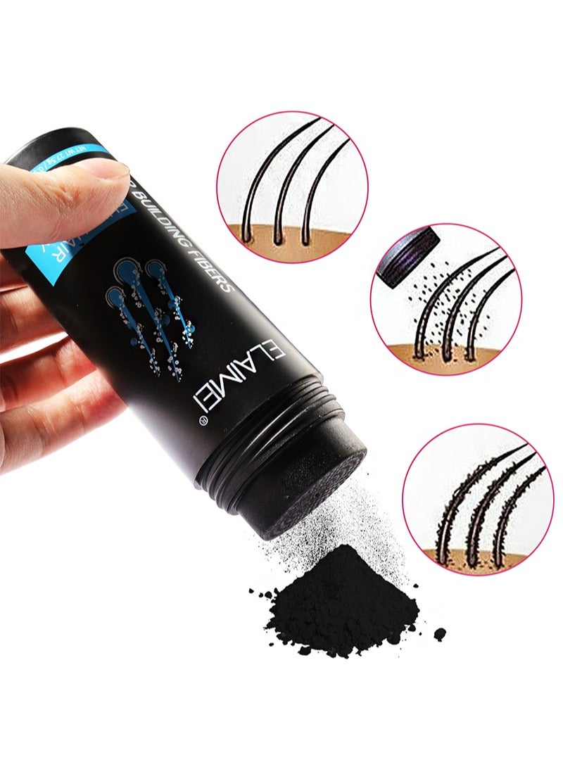 إليمي ألياف تكثيف الشعر، مجموعة 2 في 1 تتضمن ألياف تكثيف الشعر الأسود وفوهة مضخة رش، وألياف بناء الشعر، احصل على شعر سميك وكامل ولامع على الفور في 15 ثانية، للرجال والنساء - Image 5