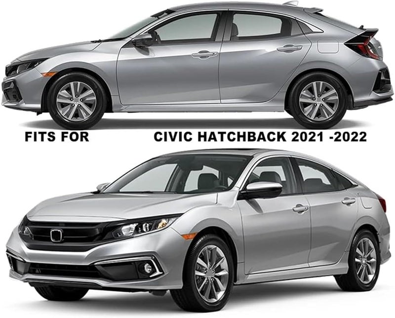 QASULER Window Visor for Civic Hatchback 2021-2024 - Image 5