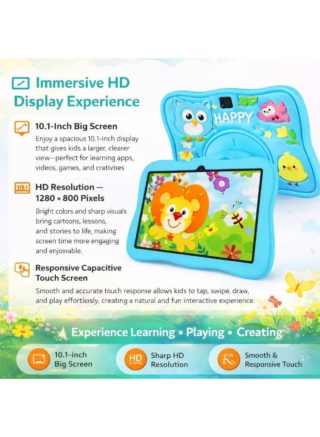 Telzeal P103 Kids Tablet 10.1 Inch Android 13, 8GB RAM, 512GB Storage, HD Display, 8000mAh Battery, Dual Cameras, WiFi, Shockproof Protective Case, Blue - Image 5