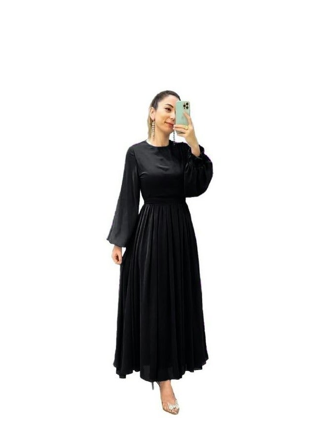 Women's chiffon dress with lining