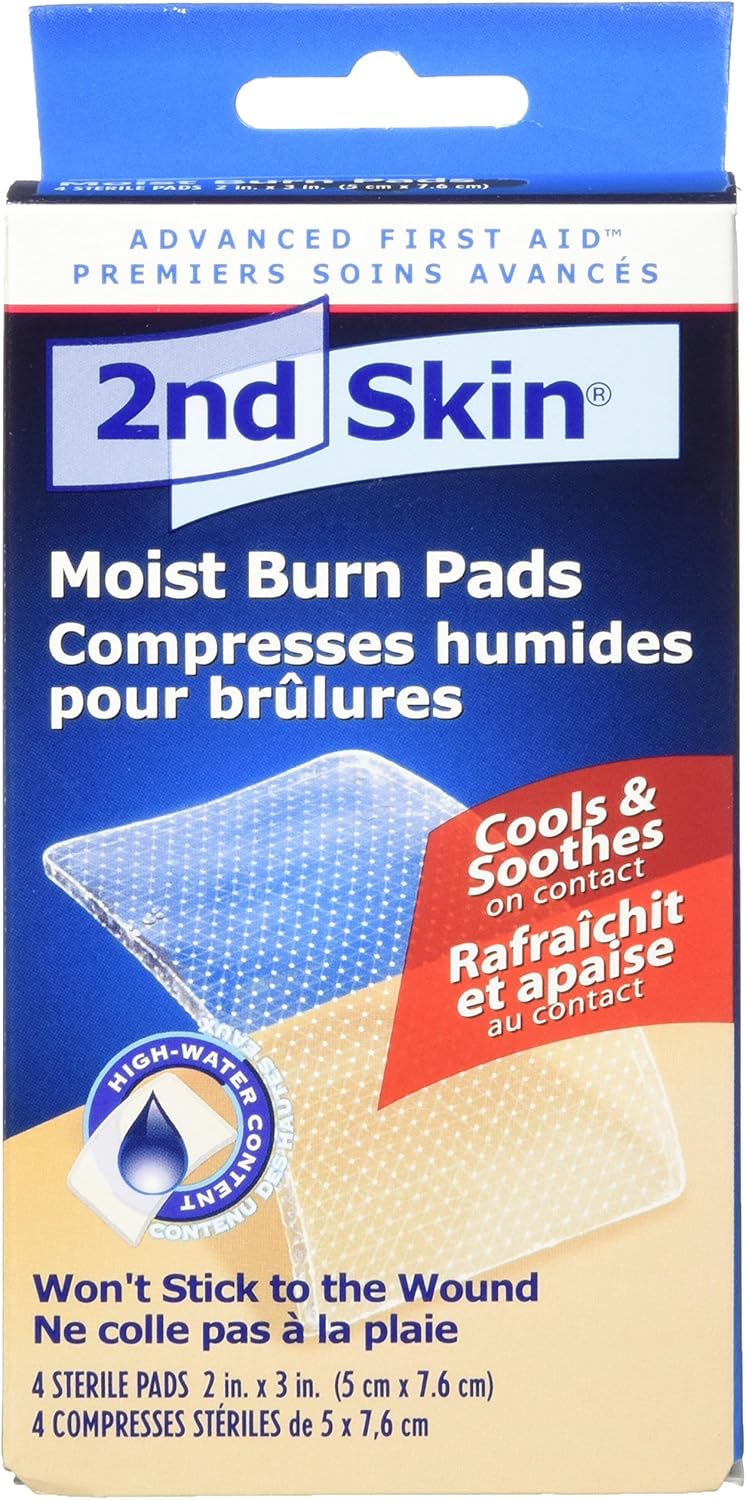 Spenco 2nd Skin Moist Burn Pads, Medium (2 x 3 Inches), 4-Count