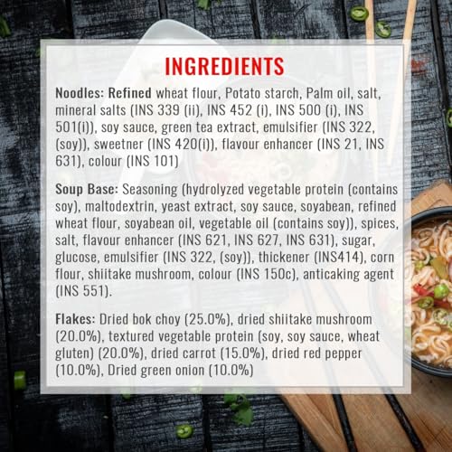 Nongshim Shin Red Super Spicy Instant Noodles, 4.23 oz ℮ 120 g, 5 Pack - Image 2